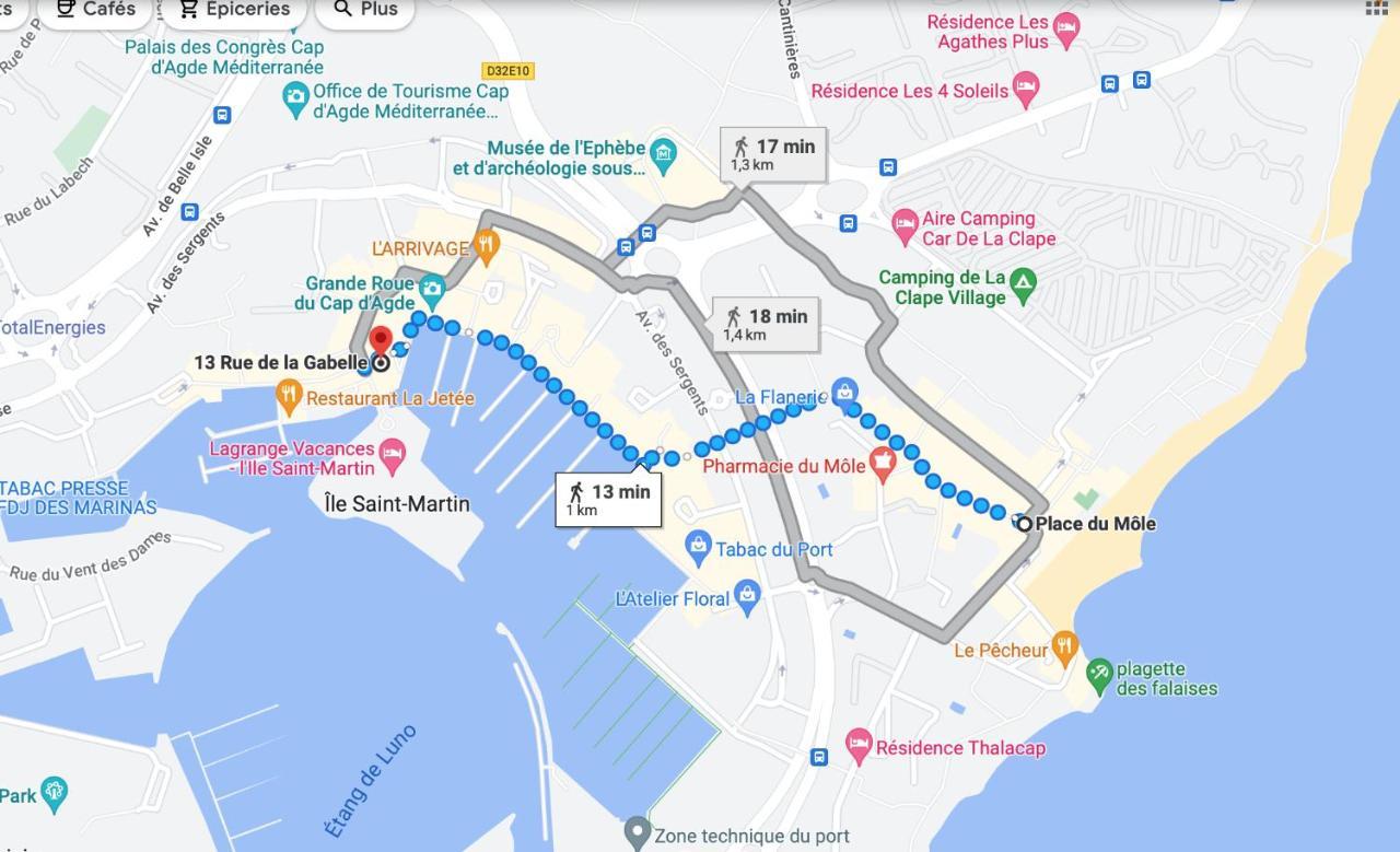 Port Brescou, T3 En Duplex Climatise, Superbe Vue Sur Le Port Apartment Agde Exterior photo